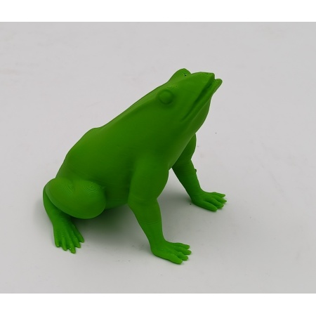 Example d'impression 3D d'une grenouille avec un filament ABS vert clair de 3Dfiltech
